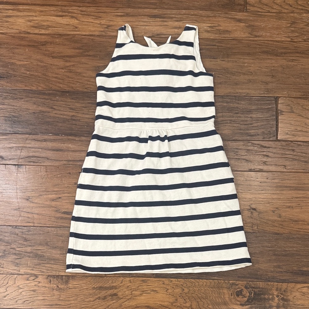 Crewcuts Navy and White Striped Casual Dress